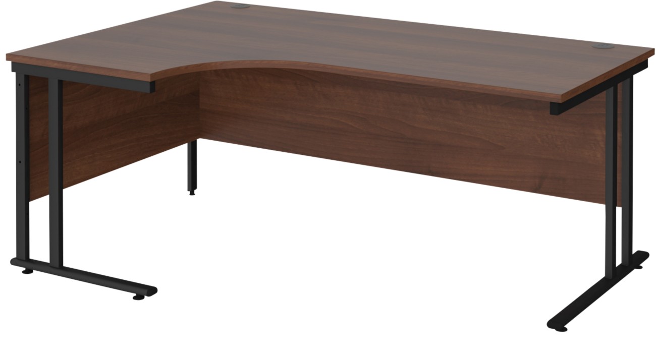 Dams International Maestro 25 Left Hand Corner Desk Walnut Cantilever 1,800 (W) X 1,200 (D) X 725 (H) Mm Wood