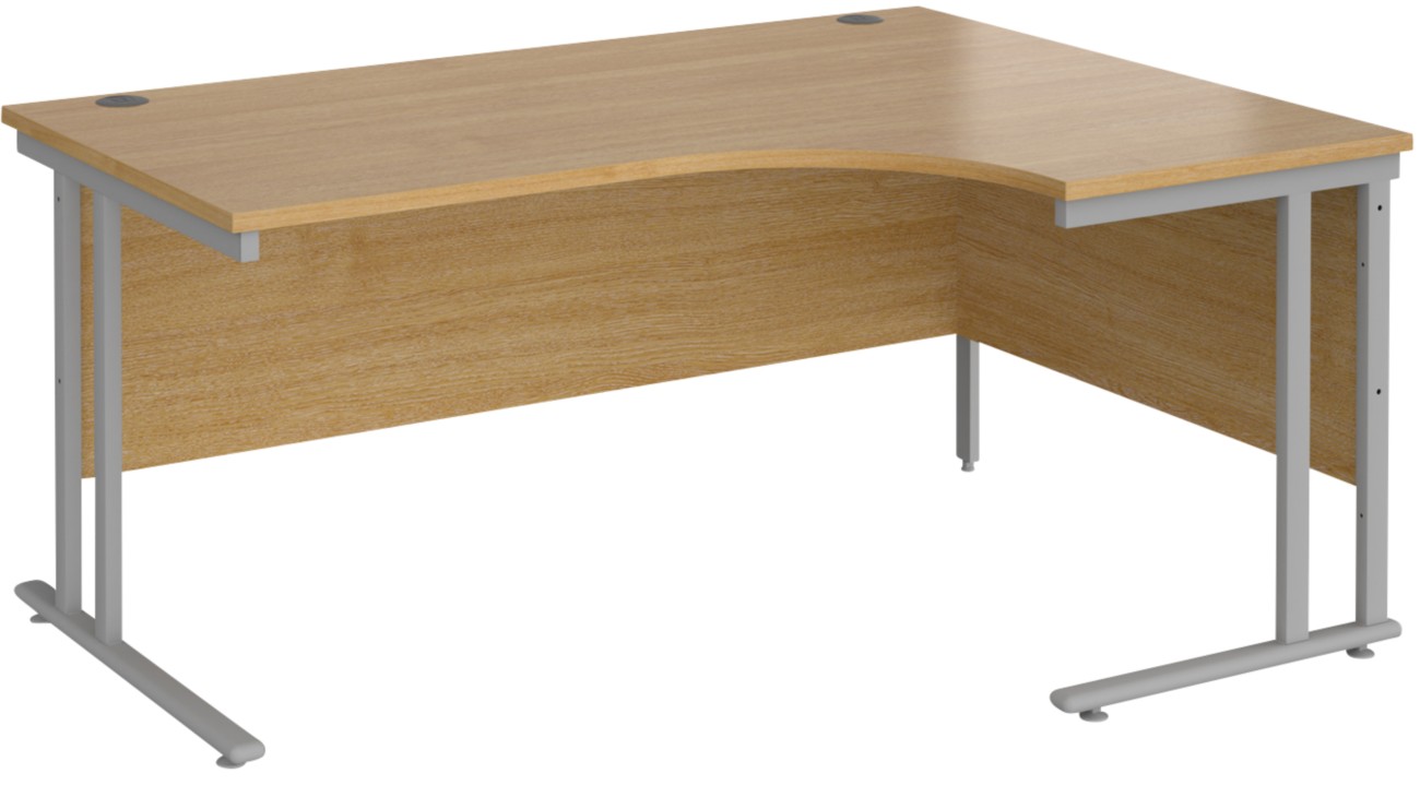 Dams International Maestro 25 Right Hand Corner Desk Oak Cantilever 1,600 (W) X 1,200 (D) X 725 (H) Mm Wood