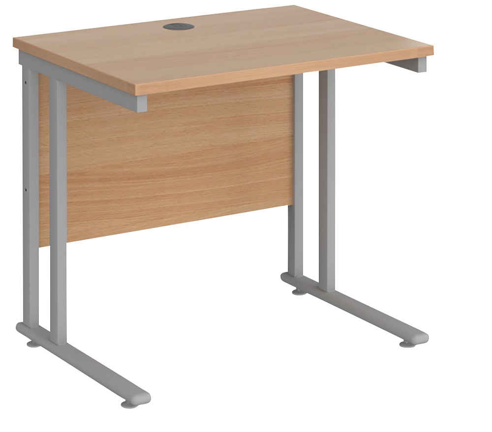 Dams International Maestro 25 Straight Desk Beech Cantilever 800 (W) X 600 (D) X 725 (H) Mm Wood