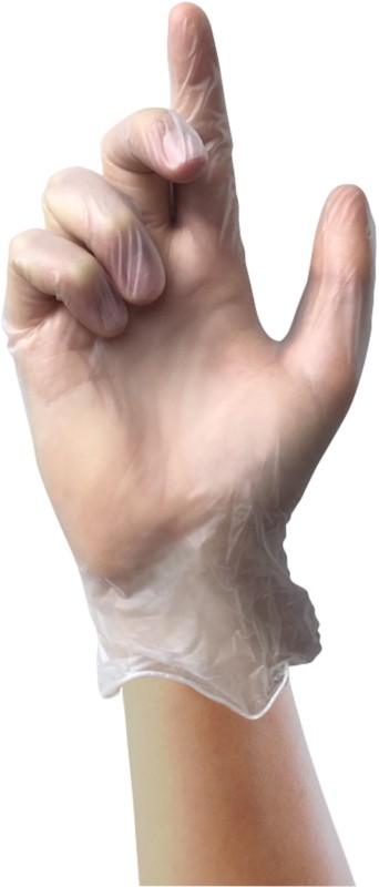 UNICARE Einweg Handschuhe Vinyl Ungepudert Large (L) Transparent 100 Stück