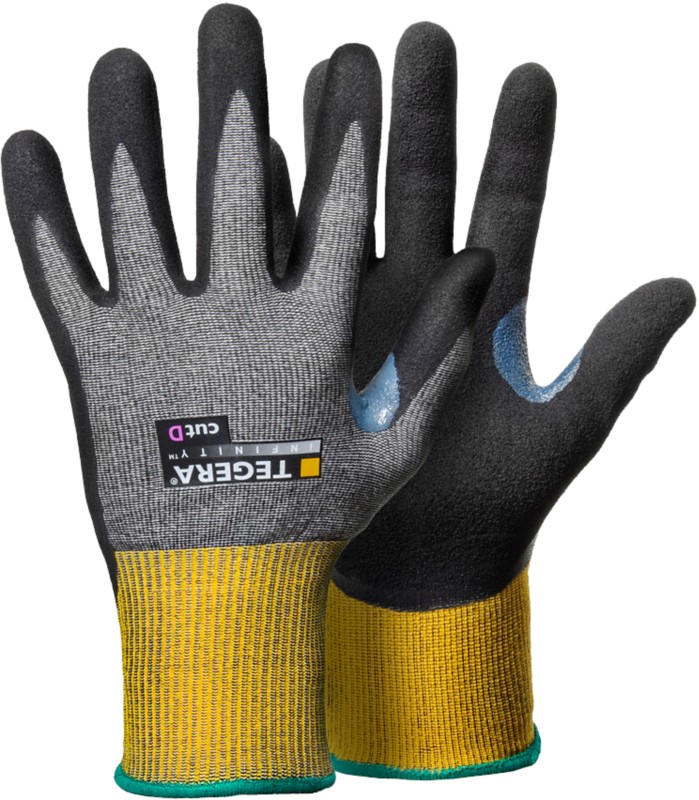 TEGERA Tegera Infinity Mehrweg Arbeitshandschuhe Elastan, Glasfasergewinde, HPPE, Nitrilschaum, Nylon, PU (Polypropylen)...