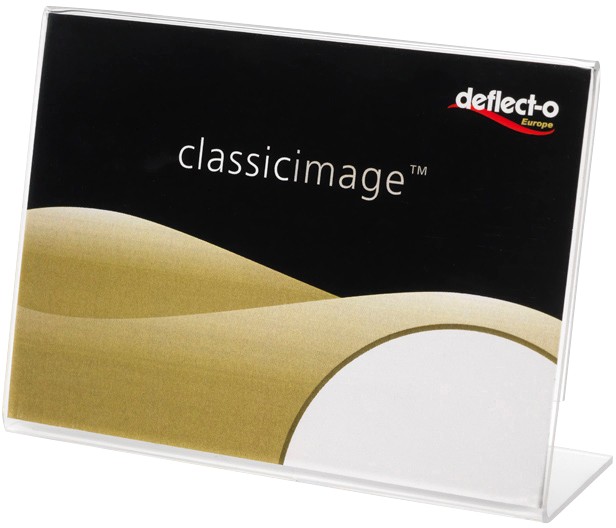 Deflecto Tischaufsteller DIN A7 quer L-Form 10,1 (B) x 3,7 (T) x 7,7 (H) cm Transparent