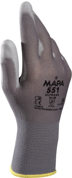 Mapa Professional Ultrane 551 Arbeitshandschuhe PP (Polypropylen) Large (L) Grau