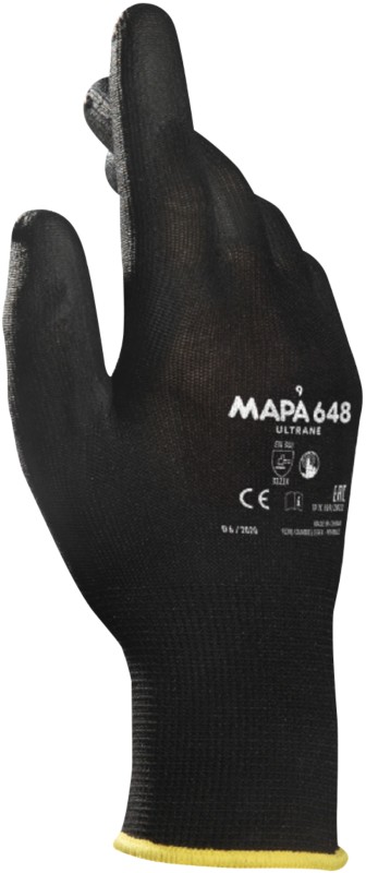 Mapa Professional Ultrane 648 Arbeitshandschuhe PP (Polypropylen) Ungepudert Größe 8 Schwarz 2 Handschuhe