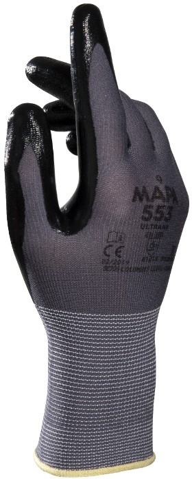 Mapa Professional Ultrane 553 Arbeitshandschuhe Nitril Medium (M) Grau