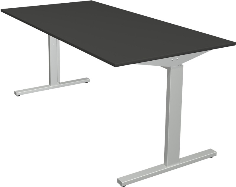Kerkmann Form 2 Schreibtisch Rechteckig Anthrazit T-Fuß 1.600 (B) x 800 (T) x 820 (H) mm