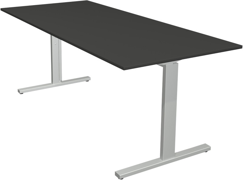 Kerkmann Form 2 Schreibtisch Rechteckig Anthrazit T-Fuß 1.800 (B) x 800 (T) x 820 (H) mm