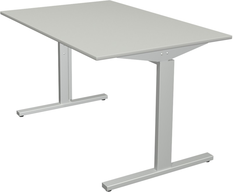 Kerkmann Form 2 Schreibtisch Rechteckig Hellgrau T-Fuß 1.200 (B) x 800 (T) x 820 (H) mm