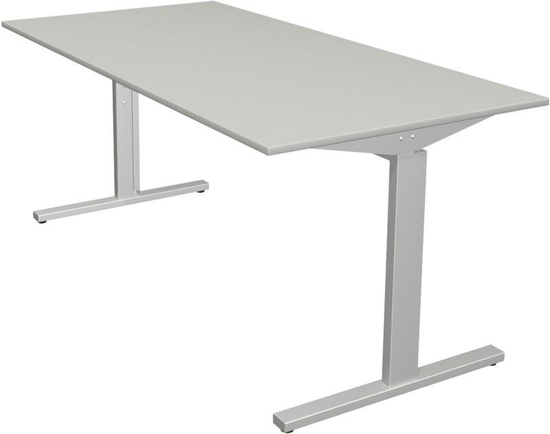 Kerkmann Form 2 Schreibtisch Rechteckig Hellgrau T-Fuß 1.600 (B) x 800 (T) x 820 (H) mm