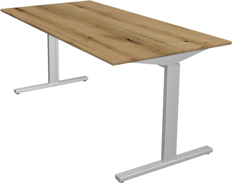 Kerkmann Form 2 Schreibtisch Rechteckig Eiche T-Fuß 1.600 (B) x 800 (T) x 820 (H) mm
