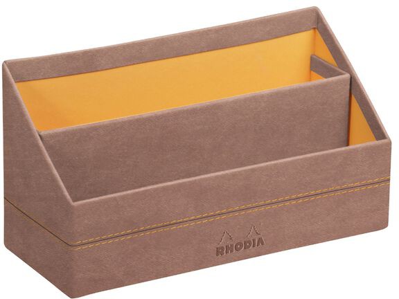 Image of Rhodia Briefhalter 194605C Kunstleder Palisanderholz 25 (B) x 10 (T) x 14 (H) cm