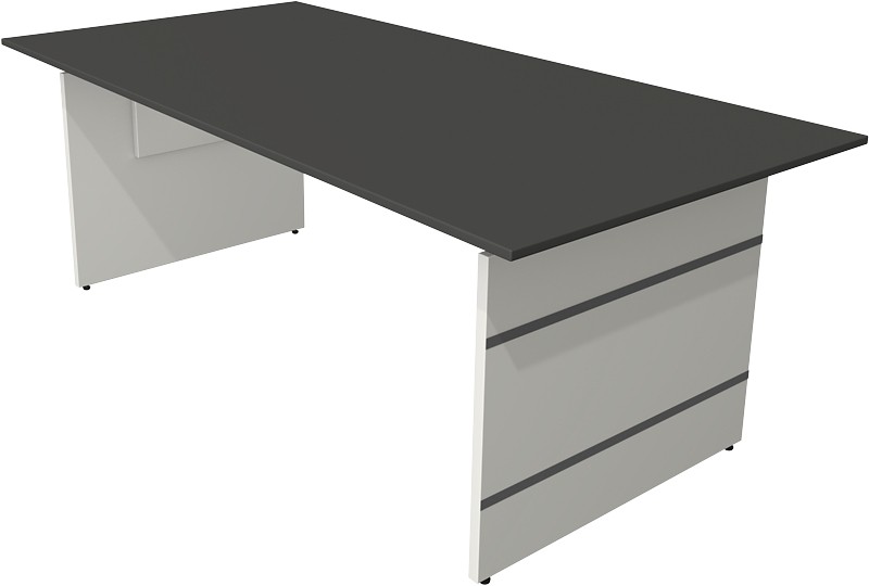Kerkmann Form 4 Schreibtisch Rechteckig Anthrazit Wange 2.000 (B) x 1.000 (T) x 760 (H) mm 1183505