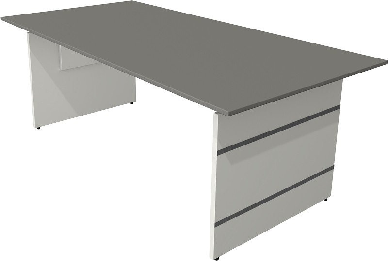 Thumbnail - Kerkmann Form 4 Schreibtisch Rechteckig Graphit Wange 2.000 (B) x 1.000 (T) x 760 (H) mm
