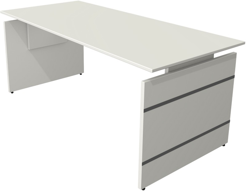 Thumbnail - Kerkmann Form 4 Schreibtisch Rechteckig Weiß Wange 1.800 (B) x 800 (T) x 760 (H) mm
