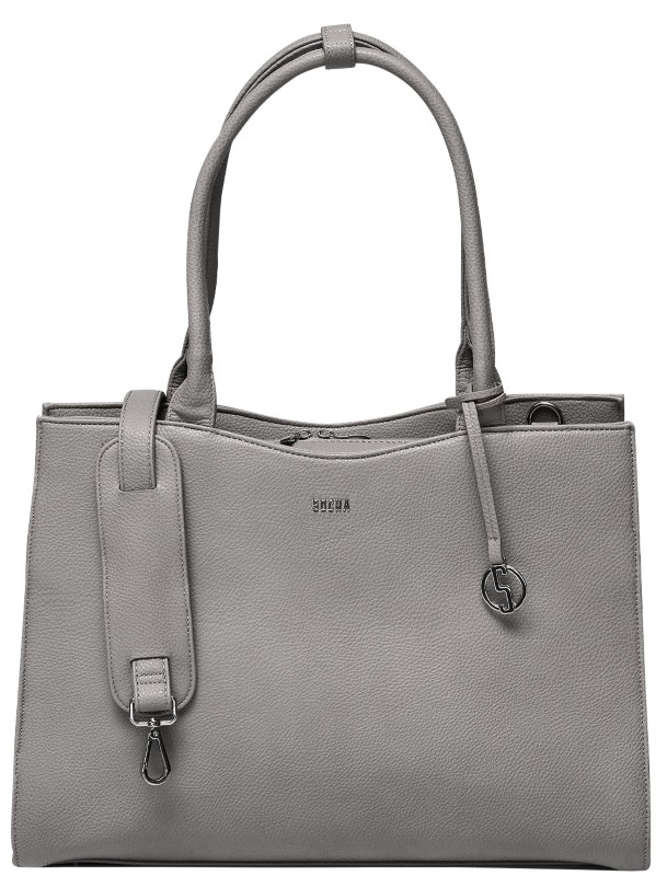 SOCHA Laptoptasche 15,6" Kunstleder Grau 44 x 13 x 31,5 cm