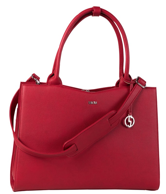 SOCHA Laptoptasche 15,6" Kunstleder Rot 44 x 13 x 31,5 cm