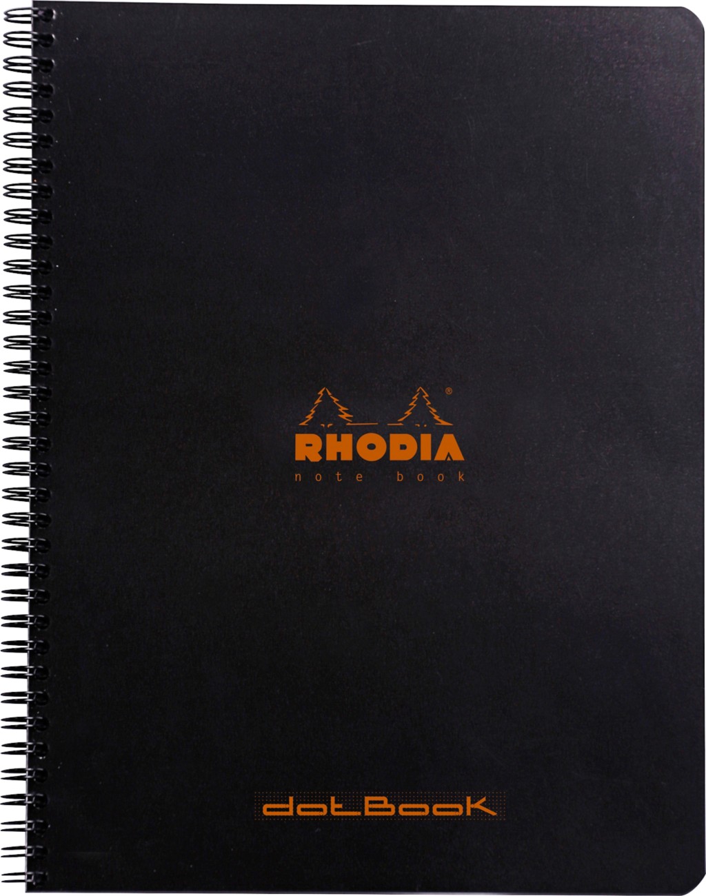 Rhodia Notebook 193039C A4+ Dotted Spiral Bound Side Bound Laminated Cardboard Soft Cover Black Perforated 160 Pages