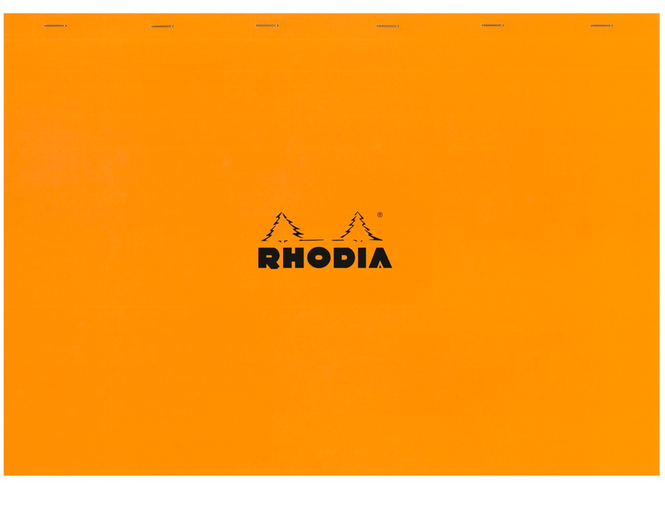 Rhodia Notepad 38200C A3+ Squared Stapled Top Bound Cardboard Soft Cover Orange Perforated 160 Pages