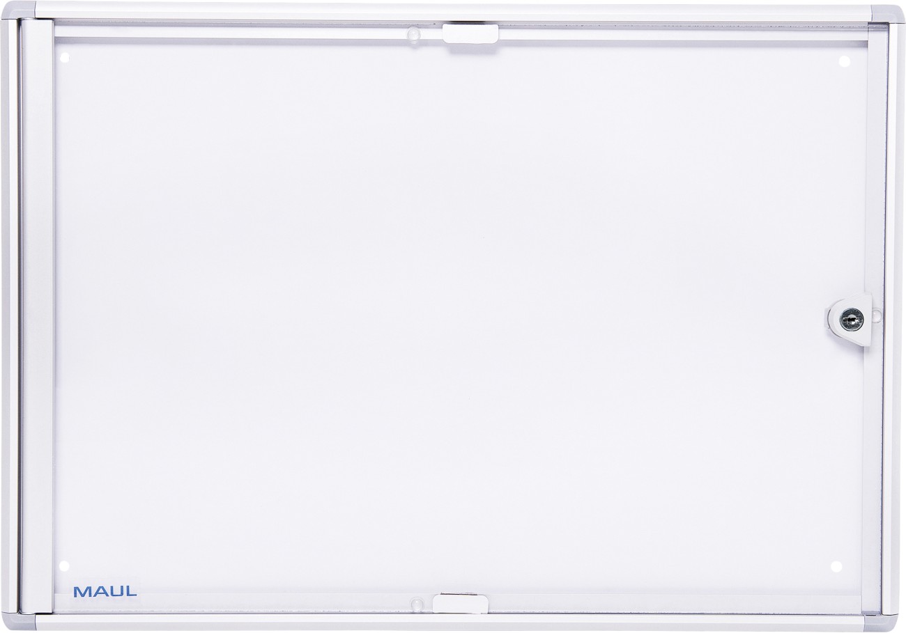 Maul MAULextraslim Abschließbarer Schaukasten Magnetisch 2 x A4 Zum Hängen Abschließbar Innen 49 (B) x 35,1 (H) cm Silbe...