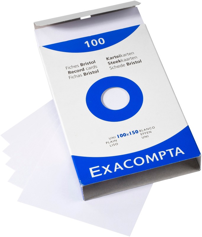 Exacompta Karteikarten 13302E 100 x 150 mm Weiß 10,2 x 15,3 x 2,5 cm 10 Stück