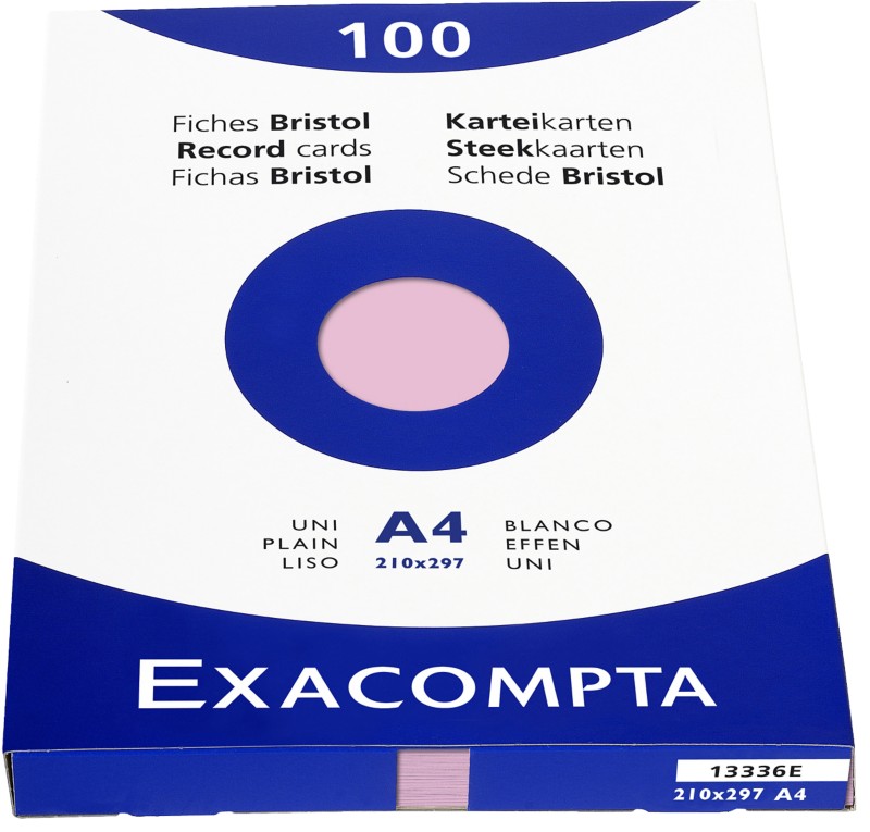 Thumbnail - Exacompta Karteikarten 13336E DIN A4 Rosa 21,3 x 30 x 2,5 cm