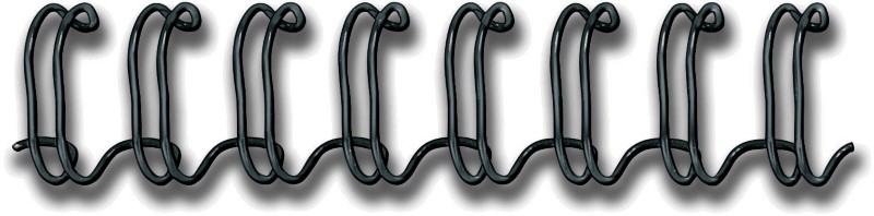 Thumbnail - Fellowes Drahtbinderücken DIN A4 100 Blatt Metall Schwarz 100 Stück