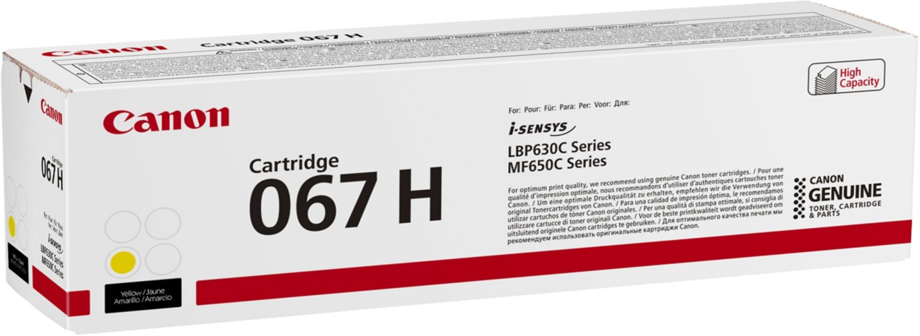 Canon 067 H Original Toner Cartridge Yellow
