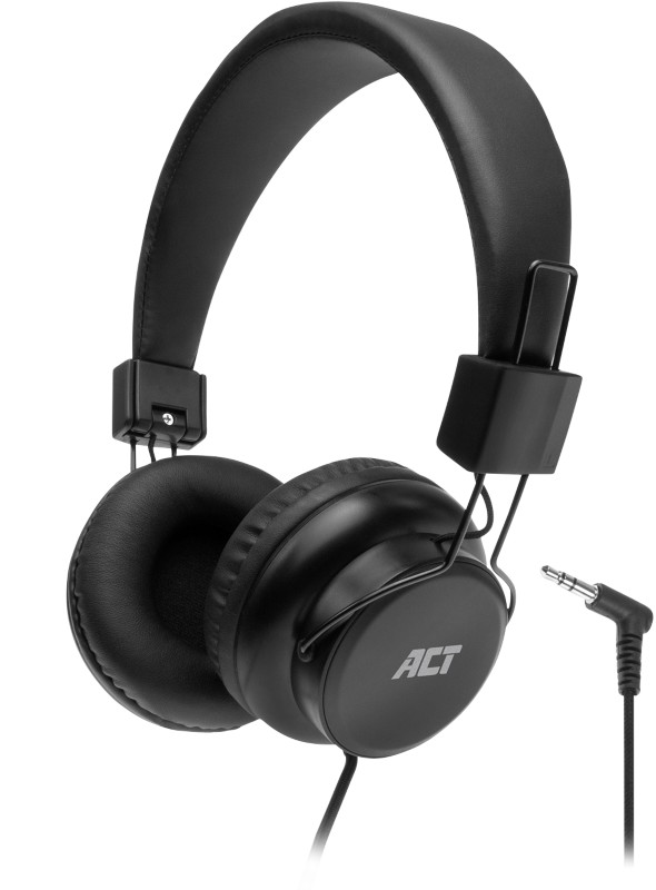 ACT Verkabelt Kopfhörer Kopfbügel 3.5 mm Jack Stereo AC9300 Schwarz