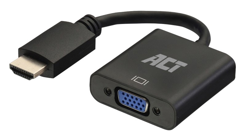 ACT VGA Female Adapterkabel HDMI Male AC7535 Schwarz 15 cm