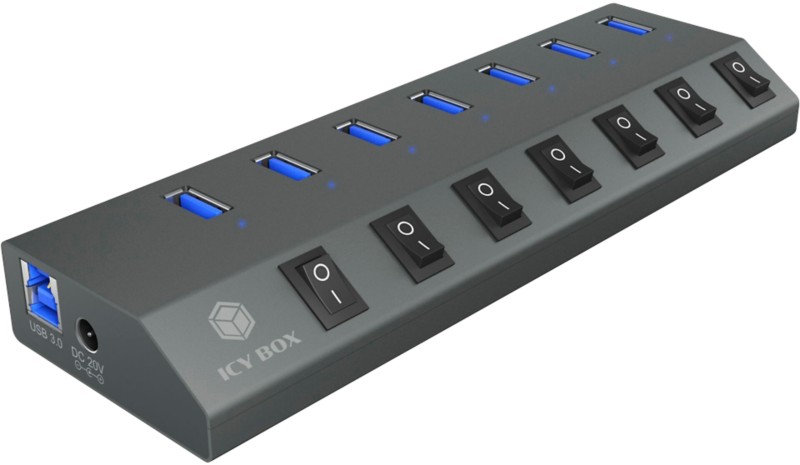 Thumbnail - RaidSonic Multiport-Hub USB 3.0 Grau