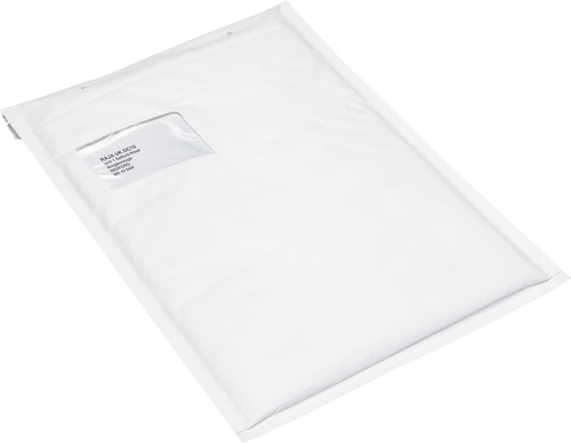 RAJA Luftpolster-Luftpolster-Versandtaschen Kraftpapier, PE (Polyethylen) Folie Weiß Mit Fenster 175 (B) x 265 (H) mm Ve...