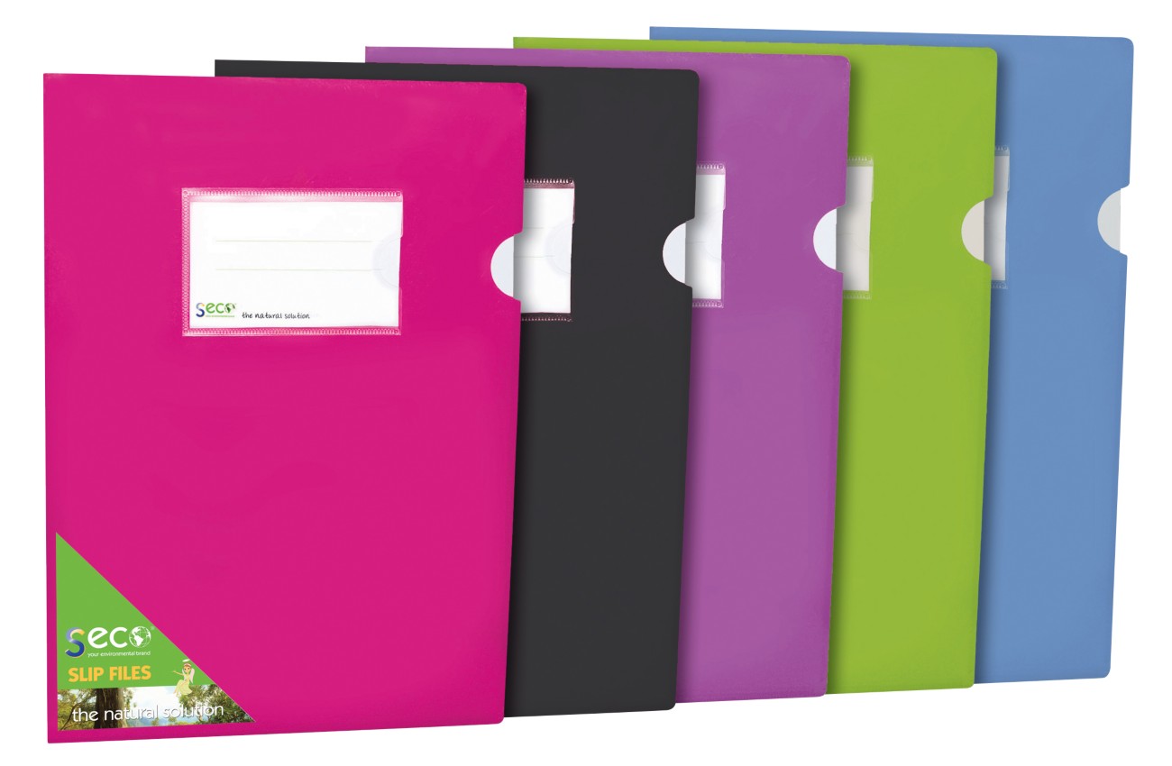 Seco Square Cut Folder A4 Assorted Pp (Polypropylene) 140 Microns Pack Of 5