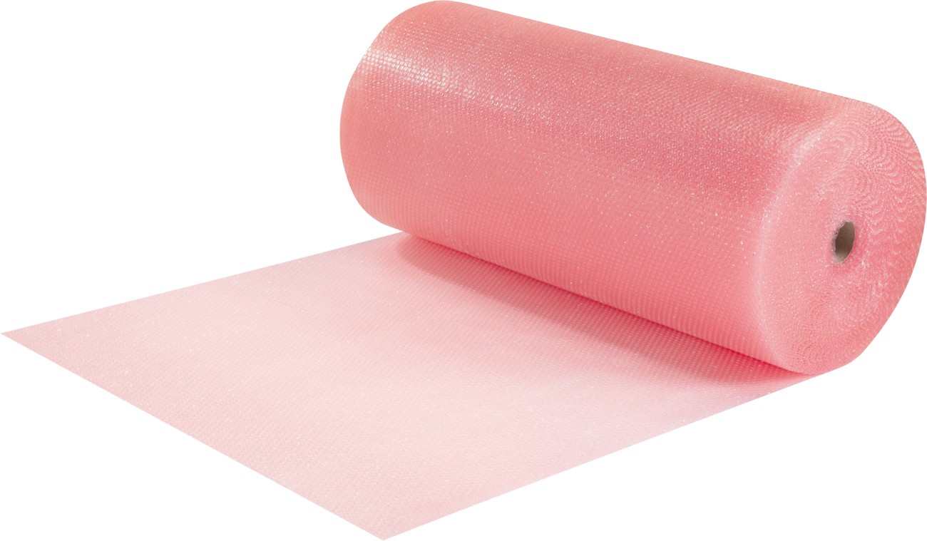 Raja Bubble Wrap Pe (Polyethylene) 1,000 Mm (W) X 100 M (L) Pink Recycled 30%