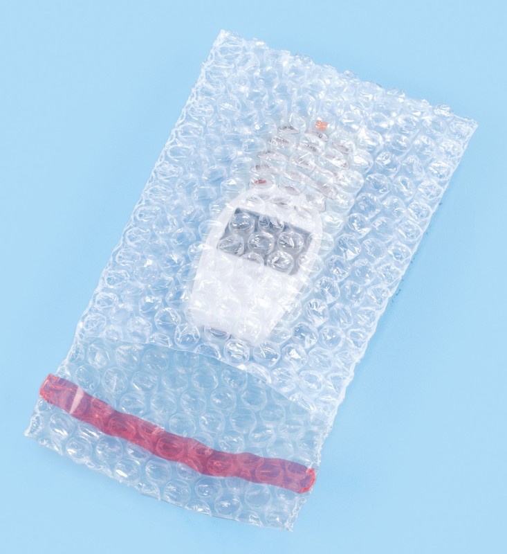 RAJA Luftpolster-Luftpolster-Versandtaschen LDPE (Polyethylen niedriger Dichte) Transparent 165 mm (H) Abziehstreifen 18...