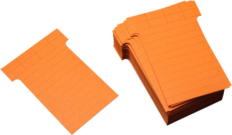 Ultradex T-Karten Schmal Rotorange 6,5 x 8,5 cm 100 Stück