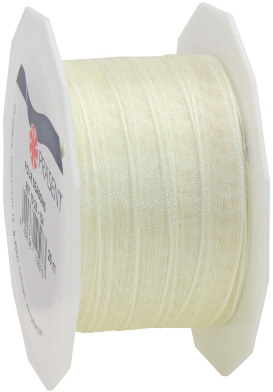 Thumbnail - PRAESENT Organza 6071025-104 Créme 10 mm x 25 m 2 Stück