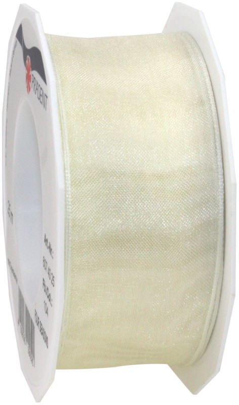 Thumbnail - PRAESENT Organza 6074025-104 Créme 40 mm x 25 m 2 Stück