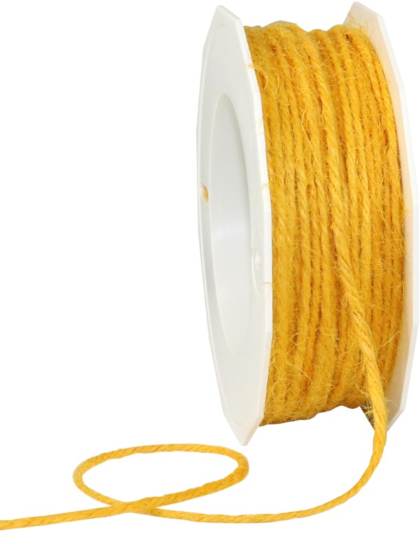 Thumbnail - PRAESENT Kordel Jute 4360225-605 Gelb 2 mm x 25 m 2 Stück