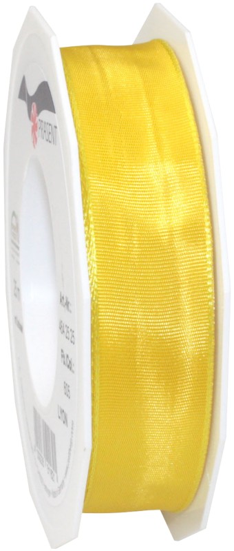 Thumbnail - PRAESENT Seidenband 4642525-605 Gelb 25 mm x 25 m 2 Stück