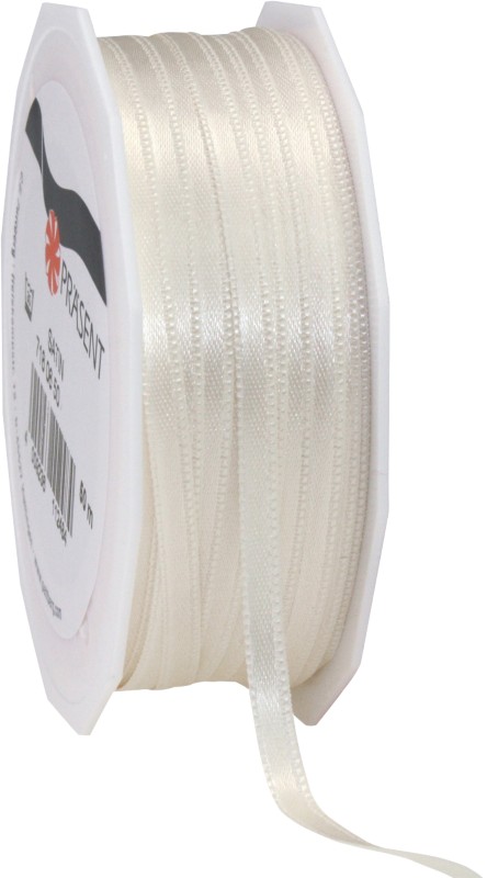 Thumbnail - PRAESENT Doppelsatin 7180650-804 Elfenbein 6 mm x 50 m 2 Stück
