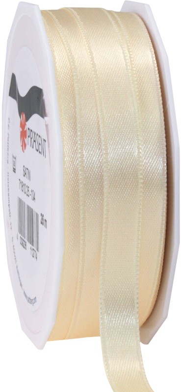 PRAESENT Doppelsatin 7181025-104 Créme 10 mm x 25 m 2 Stück