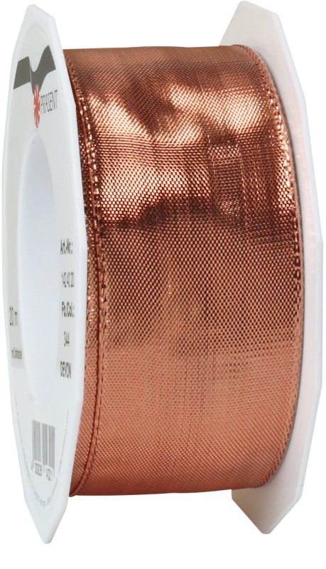 PRAESENT Geschenkband 1424020-344 Rosegold 40 mm x 20 m 2 Stück