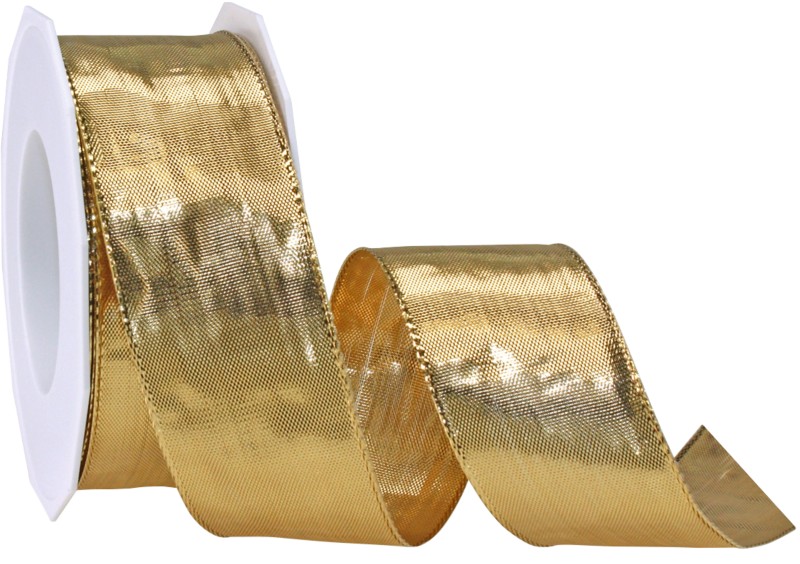 Thumbnail - PRAESENT Geschenkband 1424020-734 Hellgold 40 mm x 20 m 2 Stück