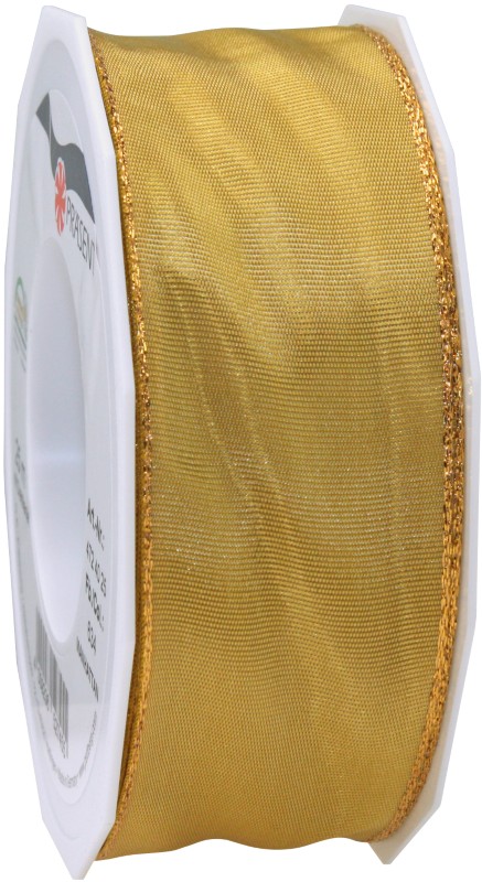 PRAESENT Seidenband 4724025-634 Gold 40 mm x 25 m 2 Stück