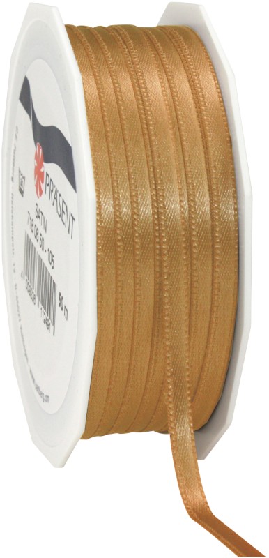 PRAESENT Doppelsatin 7180650-634 Gold 6 mm x 50 m 2 Stück