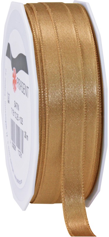 PRAESENT Doppelsatin 7181025-634 Gold 10 mm x 25 m 2 Stück