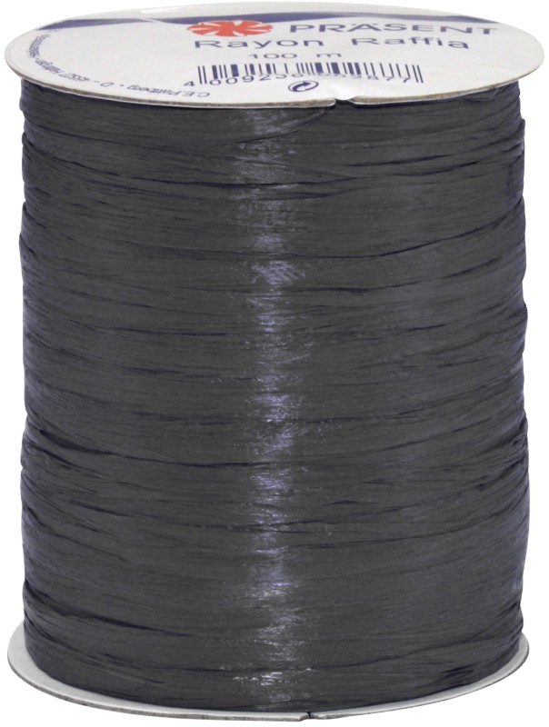 PRAESENT Bastband 133-613 Schwarz 5 mm x 100 m 3 Stück