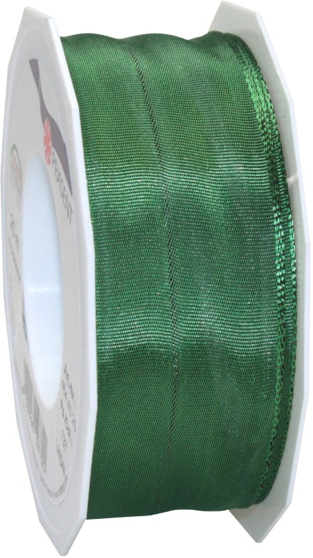 PRAESENT Seidenband 4644025-137 Immergrün 40 mm x 25 m 2 Stück