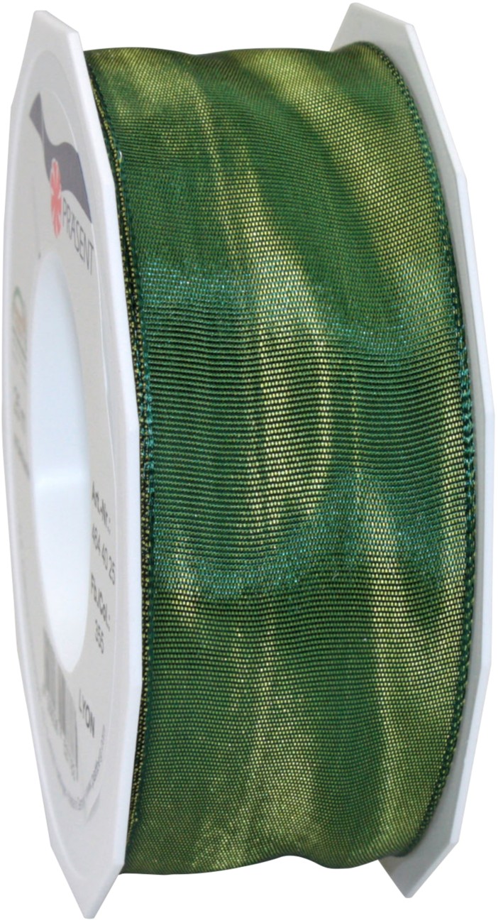 PRAESENT Seidenband 4644025-355 Moosgrün 40 mm x 25 m 2 Stück