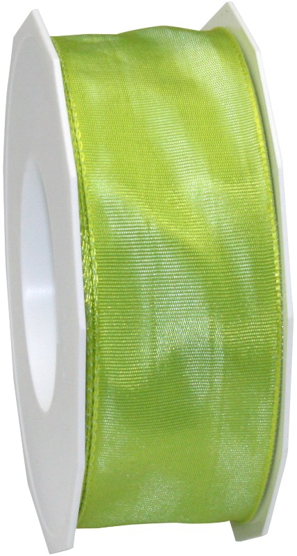 PRAESENT Seidenband 4644025-502 Limette 40 mm x 25 m 2 Stück